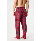 MEN-A Flanelaste pižama hlače Festive Red | Shoptok.si