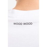 Wood Wood Bombažna kratka majica Bobby Paris Chic Painting T-shirt bela barva | Shoptok.si