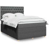 Krevet s oprugama i madracem tamnosivi 140x190 cm od tkanine | shoptok.hr