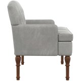  Ljubavni kauč s gumbima Svjetlosiva 111 x 65 x 79 cm Baršun | Eponuda.com