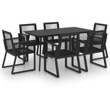  7-dijelni vrtni blagovaonski set od PVC ratana crni | shoptok.hr