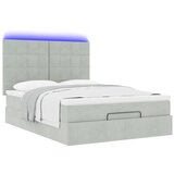  Otomanski krevet s madracima i LED 140x190 cm baršunasti | shoptok.hr