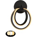  Črna kovinska LED stenska svetilka Sezen – | Shoptok.si