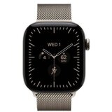 Apple watch series 12 gps + cellular 46mm natural titanium case with natural milanese loop - s/m (MJGP4WF/A) | Eponuda.com