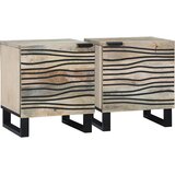  Noćni ormar 2 pcs Bijela 40 x 33 x 46 cm Konstruirano drvo | shoptok.hr