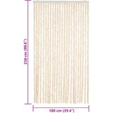  Zastor protiv muha bež i bijeli 100 x 230 cm od šenila | Eponuda.ba