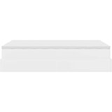 vidaXL Otomanski posteljni okvir z vzmetnico bel 120x200 cm um. usnje | Shoptok.si