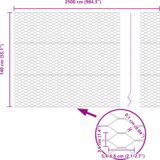 vidaXL Heksagonalna ograja Siva 1,4x25 m Jeklena | Shoptok.si