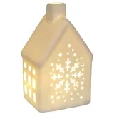 Novogodišnja keramička LED kućica 13.3cm 182509