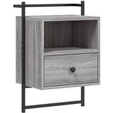  Noćni ormarići zidni 2 kom boja hrasta 40 x 30 x 61 cm drveni Siva | Shoptok.si