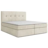 Krem boxspring krevet s prostorom za odlaganje 160x200 cm Palta –