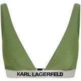 Karl Lagerfeld Bikini zgornji del siva / črna / bela