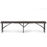Modern Home catering stol 180 cm + 2 klupe - smeđi rattan | shoptok.hr