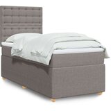 vidaXL Krevet s oprugama i madracem smeđesivi 80x200 cm od tkanine | shoptok.hr
