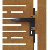 vidaXL Vrtna vrata 105x105 cm corten jeklo kvadraten dizajn | Shoptok.si