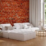  Foto tapeta - Old wall – retro-style red brick wall 392x280 Samoljepljiva | shoptok.hr