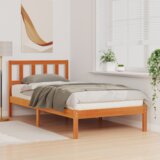  Konstrukcija postelje z vzglavjem Voskast rjav 80 x 200 cm, (5000126681) | Shoptok.si