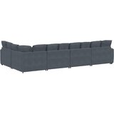  Modularna sofa s jastucima, baršunasta, tamno siva | Shoptok.si
