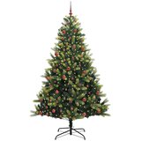 vidaXL Umjetno savitljivo božićno drvce s 300 LED-ica Zelena 210 cm | shoptok.hr
