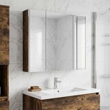  Kupaonski ormar s ogledalom Dimljeni hrast 83,5 x 15,5 x 70 cm | shoptok.hr
