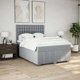  Krevet box spring s madracem svjetlosiva 160x200 cm tkanina | shoptok.hr