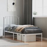 vidaXL Metalni okvir za krevet s uzglavljem bijeli 80x200 cm Cijene