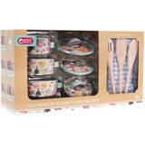  Set aluminijastih loncev + kuhače in rokavice za igro Slike
