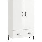 Maison Chic Visoka omara - Komoda - Predalnik visok sijaj bela 69,5x31x115 cm inženirski les, (21720466) | Shoptok.si