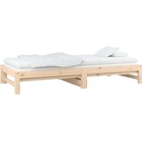  Dnevni ležaj na izvlačenje 2 x (90 x 200) cm masivna borovina | shoptok.hr