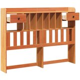 vidaXL Vzglavje s predelki voščeno rjavo 140 cm trdna borovina | Shoptok.si