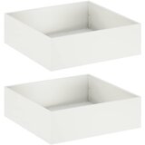  Vrtna saksija 2 kom. Bijela 100 x 100 x 30 cm Čelična vrata | shoptok.hr