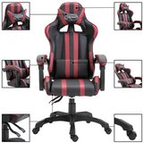 The Living Store Gaming stol vinsko rdeče umetno usnje - Gaming Stol, (21625068) | Shoptok.si