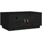 Maison Chic Klubska mizica - kavna mizica - Nizka mizica črna 80x50x35 cm trdna borovina, (21753578) Cene