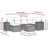 vidaXL 7-dijelni set vrtnih sofa od poliratana s jastucima smeđi | shoptok.hr