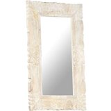 vidaXL Ogledalo bijelo 80 x 50 cm od masivnog drva manga | shoptok.hr