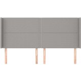  Uzglavlje s ušima svjetlosivo 203x16x118/128 cm od tkanine | shoptok.hr