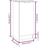  Komode 2 kom boja dimljenog hrasta 30x30x70cm konstruirano drvo | shoptok.hr