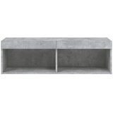 TV ormarić s LED svjetlima siva boja betona 100x30x30 cm | shoptok.hr