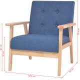  2-dijelna garnitura od tkanine plava | shoptok.hr