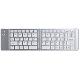 INF Zložljiva 66-tipkovna brezžična tipkovnica, Type-C, Bluetooth/2.4G Silver+White, (5000310566) | Shoptok.si