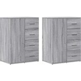 Komoda 2 kosa siva sonoma 59x39x80 cm inženirski les | Shoptok.si