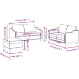  3-dijelni set sofa s jastucima smeđi od tkanine | shoptok.hr