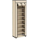 Ormarić za cipele s pokrovom od tkanine 57 x 29 x 162 cm krem | Eponuda.ba