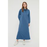Trendyol Indigo Degajeed Collar Lace Detailed Knitted Dress | Shoptok.si
