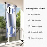  Vanjska roleta plavo-bijela 100 x 270 cm od tkanine i čelika | Eponuda.com