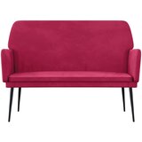  Klupa crvena boja vina 108 x 79 x 79 cm baršunasta | shoptok.hr
