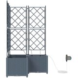  Vrtna saksija 3 pcs Svijetlo siva 80 x 80 x 142 cm Plastika | shoptok.hr