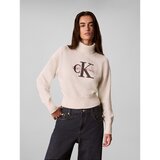 Calvin Klein Jeans Puloverji Ls Logo Tneck Pullov Bež Cene