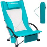 KingCamp Visok plažni stol cyan moder | Shoptok.si
