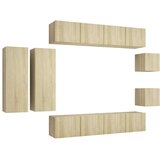  8-dijelni set TV ormarića boja hrasta sonome od iverice | shoptok.hr